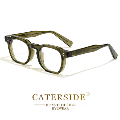Caterside New Square Flat Light Glasses for Men Women Retro TR Frame Eyeglass High-Quality Eyewear Minimalist Matching