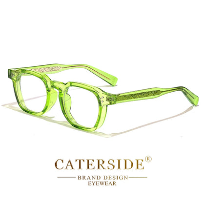 Caterside New Square Flat Light Glasses for Men Women Retro TR Frame Eyeglass High-Quality Eyewear Minimalist Matching